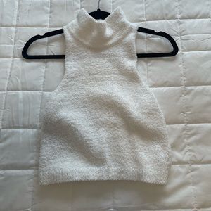 Cropped turtleneck top